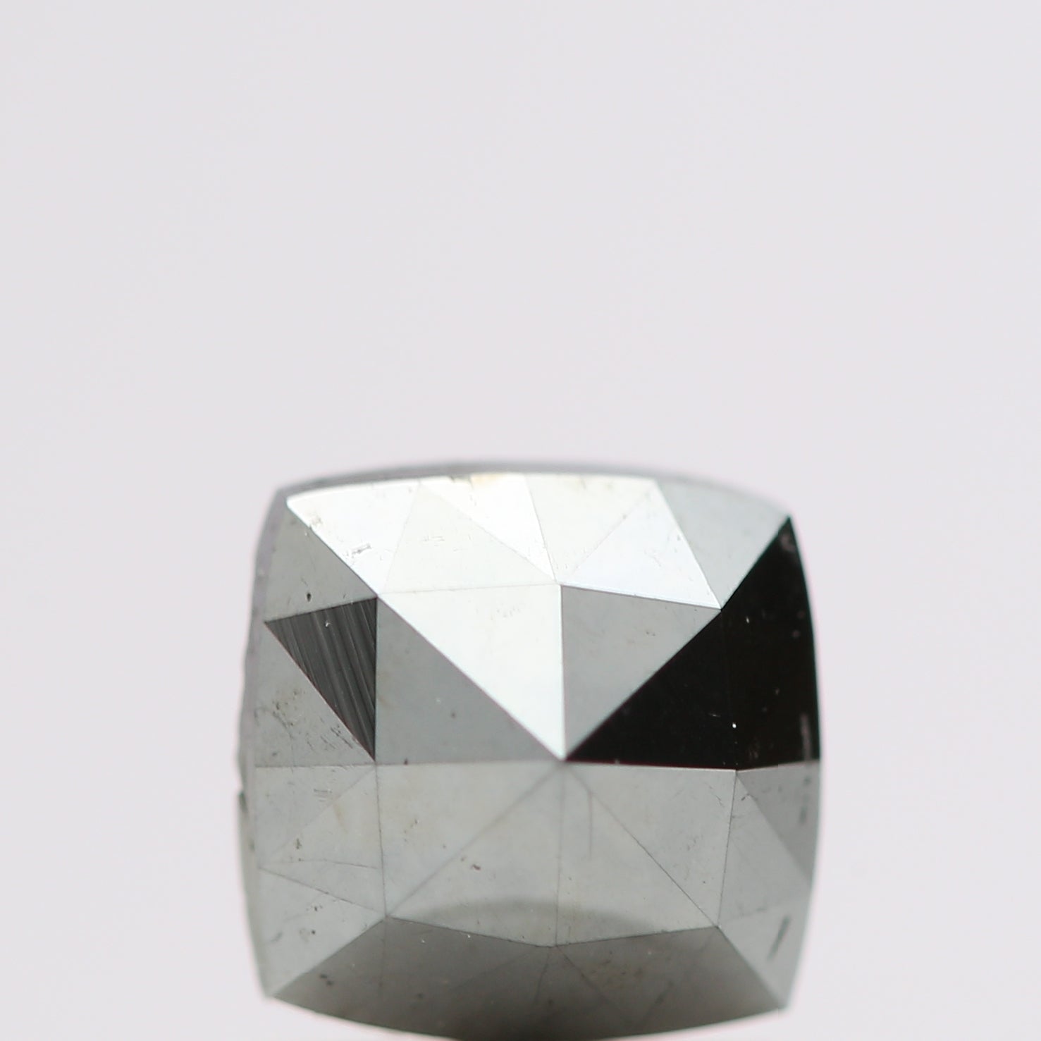 0.76 Ct Natural Black Cushion Single Cut Loose Diamond for Jewelery